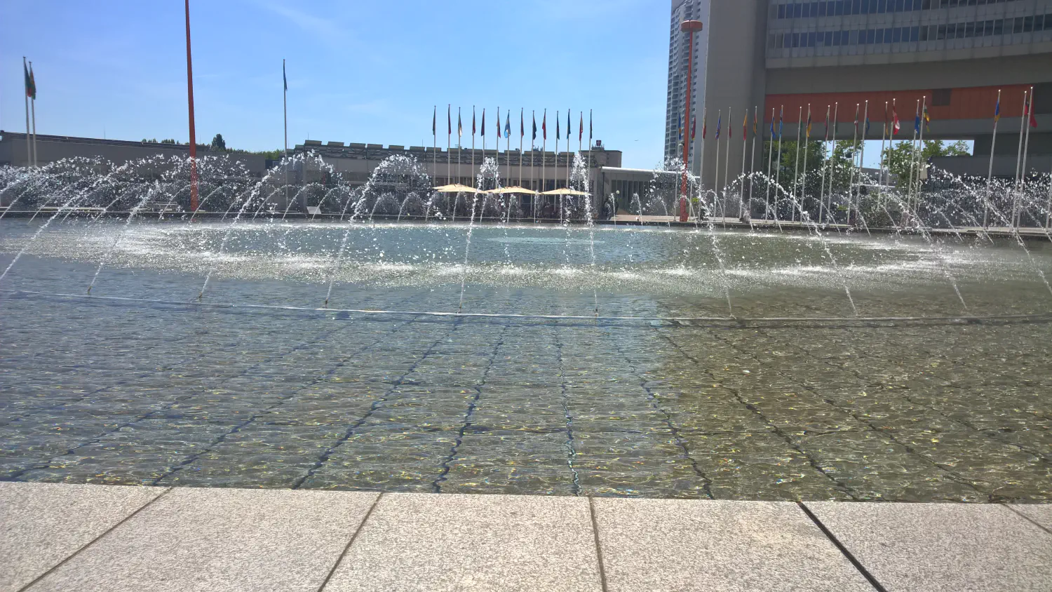 Fountains at the Vienna UN
